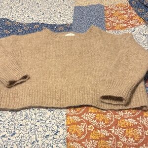 Cozy Tan Women's cropped Sweater